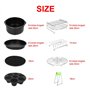 Max Air Fryer Accessoires – Lot de 13 pièces pour Ninja Foodi – Cosori – Tefal – Tour et plus – Compatible avec toutes les frite