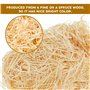 800 g de laine de bois naturelle | Copeaux de bois | Matériau d'emballage lâche | Remplissage pour cadeaux et paniers cadeaux |