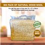 800 g de laine de bois naturelle | Copeaux de bois | Matériau d'emballage lâche | Remplissage pour cadeaux et paniers cadeaux |