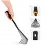 Petit Balai À Gazon 14 cm 9 Dents De Jardinage en Acier I Râteau À Main pour Ramasser Les Déchets De Jardin Largeur De Travail O