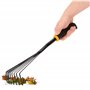 Petit Balai À Gazon 14 cm 9 Dents De Jardinage en Acier I Râteau À Main pour Ramasser Les Déchets De Jardin Largeur De Travail O