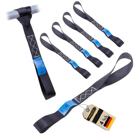 INTAKO Sangles d'Arrimage 25mm 30cm - Lot de 4 - Attache Sangles Arrimage Moto - Résistance 800kg - pour Vélo