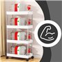 Retoo Chariot de cuisine à 4 niveaux, étagère de rangement pour cuisine, salle de bain, chambre à coucher, bureau, chambre d'enf