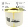 MD Labels Étiquettes thermiques blanches en rouleau 75 x 50 mm 1000 pièces adhésif permanent, pour code-barres, étiquettes adhés