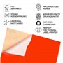 MD Labels Lot de 50 étiquettes autocollantes universelles format A4 - Étiquettes imprimables en papier rouge fluo - 210 x 297 mm