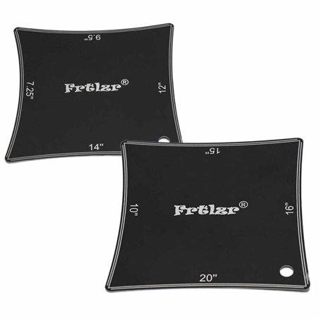 FRTLZR Lot de 2 jauges de rayon pour guitare - Jauge de profondeur pour fente de frette - Outil de configuration professionnelle