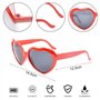 WOKICOR Heart Effect Lot de 4 paires de lunettes à effet spécial 3D - Lunettes de flexion avec effet cœur - Lunettes de rave - L