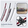 Hashiman - Triple Katana One Piece - Roronoa Zoro Shusui Wado Kitetsu - Trois Réplique Manga Sabre + Support d'Epée Bois + Tripl