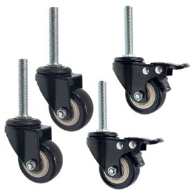FWZJ Lot de 4 roulettes pivotantes de 5