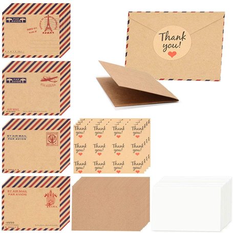 128pcs Mini Kraft Enveloppes