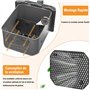 Accessoires Air Fryer, 2 Pcs Grille Anti Projection en Silicone Réutilisables et 100 Pièces 20,5 x 13cm Papier Cuisson pour Air