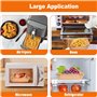 Accessoires Air Fryer, 2 Pcs Grille Anti Projection en Silicone Réutilisables et 100 Pièces 20,5 x 13cm Papier Cuisson pour Air