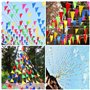 JZK 80 mètres, Bunting coloré de Partie Drapeau Triangle Chaîne de bannière Drapeaux de Fanion Décoration Suspendue pour fête d'