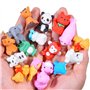 JZK 32x gommes Animaux Petite Gomme Jouet détachable pour Enfants Cadeau fête d'anniversaire Bureau Fournitures de Papeterie Sco