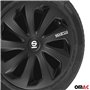 Sparco Enjoliveurs Sicilia - 16-Pouces - Noir/Carbone - Set de 4 pièces