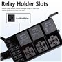 shengbowi Boîte à fusibles relais 12 V 6 voies 12 AWG pré-câblé étanche 6 emplacements ATC/ATO Bloc relais universel pour voitur