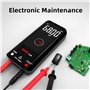 BSIDE A10 Mini Multimètre Numérique Rechargeable Grand LCD Couleur 6000 Comptes Testeur Automatique de Tension Résistance et Con