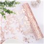 29CMx9M Rouleau Tulle Chemin Table Organza Baptême Baby Shower Filet Or Rose Pailleté Décoration Table Ruban Runner Métallisé Bo