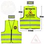 BETESSIN Gilet Retraite en Jaune Fluo Vive La Retraite 2025 La Légende Prend Sa Retraite Ce N'est Plus Mon Problème Cadeau Dépar