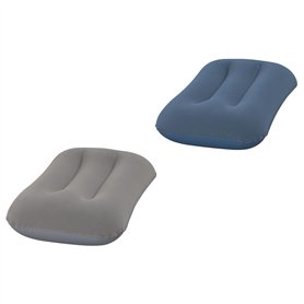 Bestway Oreiller Gonflable de Camping et de Voyage - 42 cm x 26 cm x 10 cm - Gris et Bleu