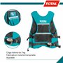 TOTAL - Gilet porte-outils réglable | 11 poches et porte-marteau | Capacité de charge 3 kg | Confort et ajustement optimal, noir