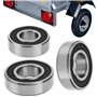 Be In Your Mind Kit de Roulements de Roue à Rouleaux de Remorque Pièce de Rechange 6004-2RS-C3 6202-2RS-C3 Compatible avec Erde