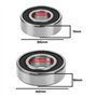 Be In Your Mind Kit de Roulements de Roue à Rouleaux de Remorque Pièce de Rechange 6004-2RS-C3 6202-2RS-C3 Compatible avec Erde