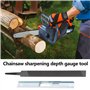 Create idea Lot de 2 aiguiseurs de profondeur pour tronçonneuse - Outil de jauge de profondeur - Outil d'affûtage pour tronçonne