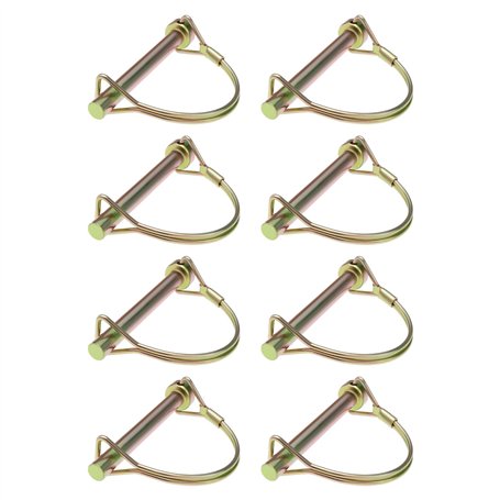 The Lord of the Tools Lot de 8 Goupilles de Retenue de Verrouillage d'arbre de 8mm pour Remorques Verrouillage d'attelage Clip e