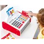 Hape Jeu Caisse Enregistreuse Enfants - Enfants 3 Ans et Plus - Inclus Trois d’écran, Une Feuille d’Autocollants, Une Carte banc