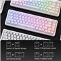 Redragon K709 Clavier de jeu filaire RVB 65 %, clavier mécanique compact à 68 touches remplaçables à chaud avec prise Free-Mod,