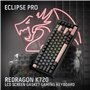 Redragon K720 Clavier de jeu sans fil CNC Gasket avec écran hype et bouton, clavier mécanique 81 touches, écran d'information TF