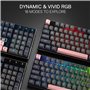 Redragon K556 SE Clavier de jeu filaire, clavier mécanique 104 touches remplaçables à chaud avec base en aluminium d'origine, pr