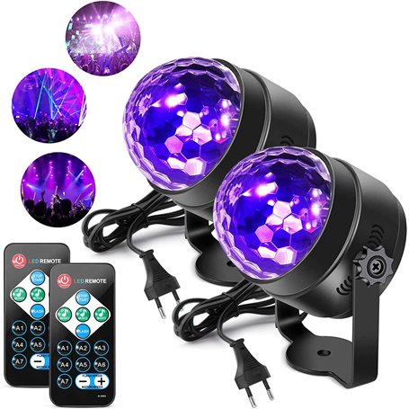 Boule disco à lumière noire UV