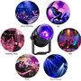Boule disco à lumière noire UV, LUNSY 6W LED Lumières de scène activée par la musique 7 modes d'éclairage Effets d'éclairage ave