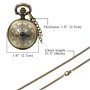 JewelryWe Montre de Poche Gousset Retro Toile d'Araignée Quartz Alliage Chaîne Collier Pendentif Longueur 80cm pour Homme Femme 