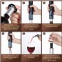 GHB Tire-Bouchon Electrique Rechargeable Ouvre Bouteille Electrique 6 EN 1 avec Coupe-Capsule, Verseur, Bouchon à Vin Cadeau de