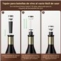 GHB Tire-Bouchon Electrique Rechargeable Ouvre Bouteille Electrique 6 EN 1 avec Coupe-Capsule, Verseur, Bouchon à Vin Cadeau de