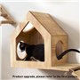 FUKUMARU Lit pour Chat Mural, Meubles en Bois pour Chat, Maison pour Chat, Perchoir pour Chat, Arbre à Chat, Étagères pour Chat