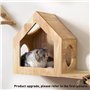 FUKUMARU Lit pour Chat Mural, Meubles en Bois pour Chat, Maison pour Chat, Perchoir pour Chat, Arbre à Chat, Étagères pour Chat