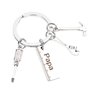 Happyyami Porte-Clés Fête de Pères Pendentif Keychain en Acier Inoxydable Porte-clés Papa Pendentif Marteau Clé Tournevis pour d