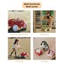 PULA Poussette à roulettes pour bébé de 6 à 12 mois, cadeau d'anniversaire de 1 an, intérieur et extérieur (vert)