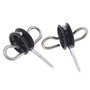 Be In Your Mind 20pcs Isolateurs de Poignée Double œillets Ancre pour Clôture Électrique Basse Impédance