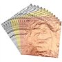 Luter 14x14cm 150 Feuilles Imitation Or Argent Feuille de Cuivre pour Bricolage Dorure Artisanat Arts Projet Décoration