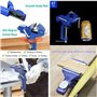 60mm Étaux d'Établi, Étau avec Base Pivotante à 360 Degrés étau plat pour le travail du bois, la coupe de conduits, le perçage, 