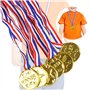 SULOLI 30 Pièces Médailles Enfants-Médaille d'or avec Rubans de Cou-Plastique Medaille Recompense pour Jeux Scolaires