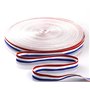 SULOLI 50m*10mm Bobine de Ruban Tricolore，Ruban Nylon Bobine Décorative Tricolore Français Rouge Blanc et Bleu en Couleurs du Dr