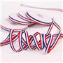 SULOLI 50m*10mm Bobine de Ruban Tricolore，Ruban Nylon Bobine Décorative Tricolore Français Rouge Blanc et Bleu en Couleurs du Dr