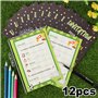 GEBETTER 12Pcs Carte Invitation Anniversaire Thème Football pour Garçon Fille Enfant Fête Anniversaire