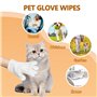 lingette Chien Chat, Gants de Nettoyage pour Animaux de Compagnie, Gants Tout-en-Un pour Chien et Chat, pour Visage, Oreilles, Y